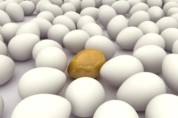 stock image Original egg among thousand various