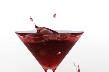 Cocktail with a cherry clipart