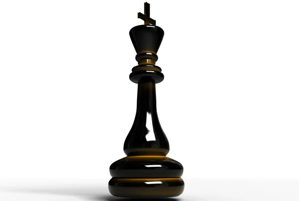 Černá šachový král — Stock fotografie
