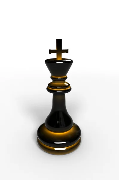 Schwarzer Schachkönig Stockbild