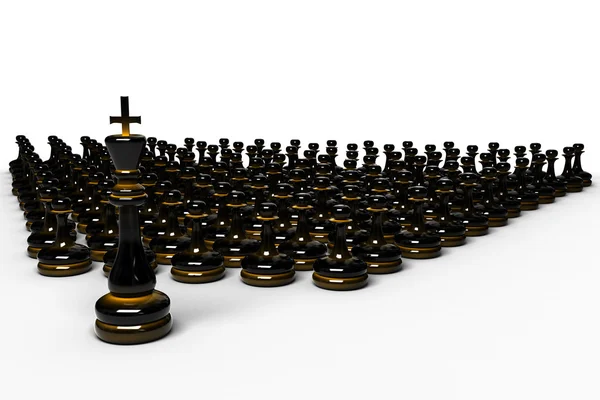Esercito di scacchi / folla Fotografia Stock