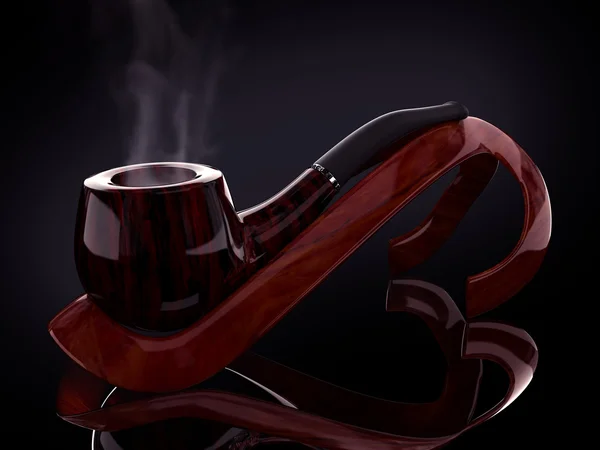 Pfeife mit Rauch — Stockfoto