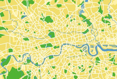 Vector illustration map of London clipart