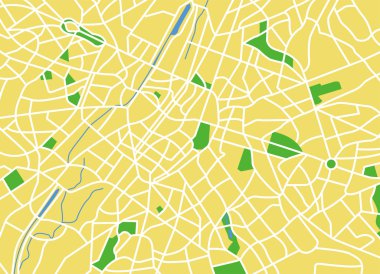 Vector illustration map of Brussels clipart