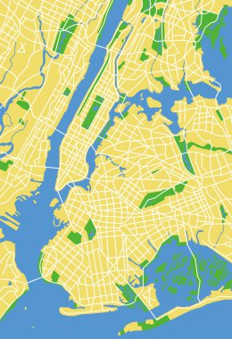 vektör çizimi new york Haritası