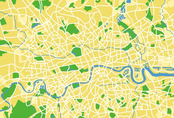 Mappa dell'illustrazione vettoriale di Londra — Vettoriale Stock