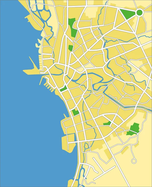 Mappa dell'illustrazione vettoriale di Manila — Vettoriale Stock