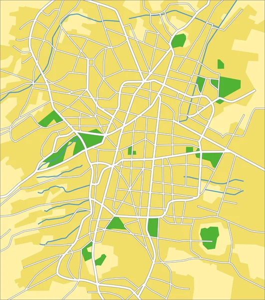 Vektor Illustration Karte von Mexiko-Stadt — Stockvektor