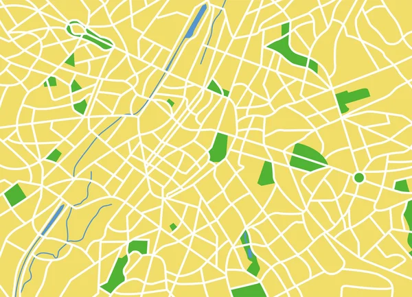 Vektor Illustration Karte von Brüssel — Stockvektor