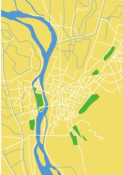 Vektorillustration Karte von Kairo — Stockvektor
