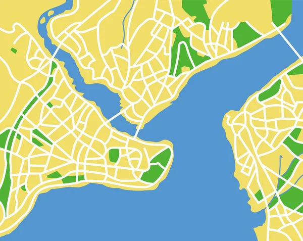 Mappa dell'illustrazione vettoriale di Istanbul — Vettoriale Stock