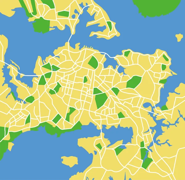 Vektor Illustration Karte von Auckland — Stockvektor