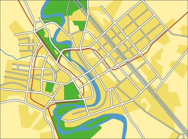 Mappa dell'illustrazione vettoriale di Baghdad — Vettoriale Stock