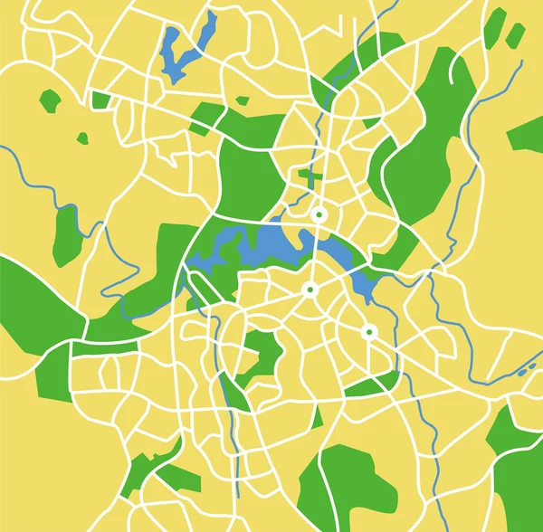 Mapa de ilustración vectorial de Canberra — Vector de stock