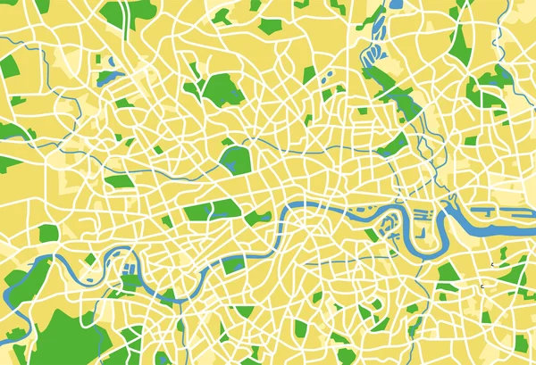 Mapa da ilustração vetorial de Londres —  Vetores de Stock