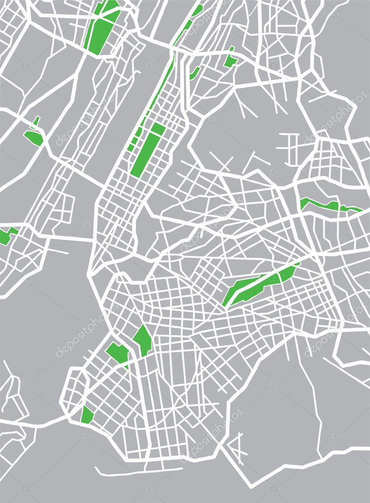 Vector illustration map of New York
