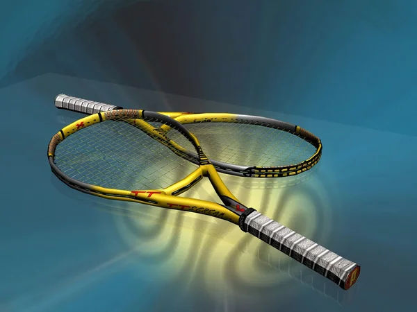 Una raqueta de tenis — Stok fotoğraf
