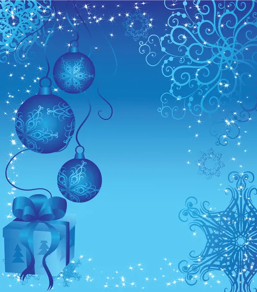 Vánoční modré pozadí — Stockový vektor