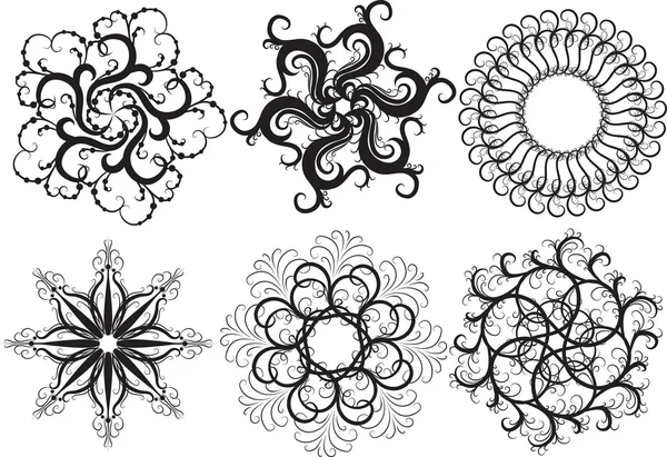 stock vector Set of snowflakes
