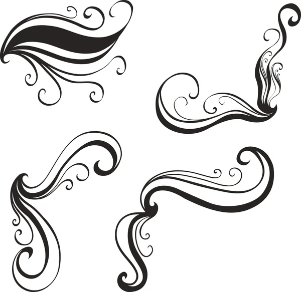 Various ornate swirling motifs — Stock Vector