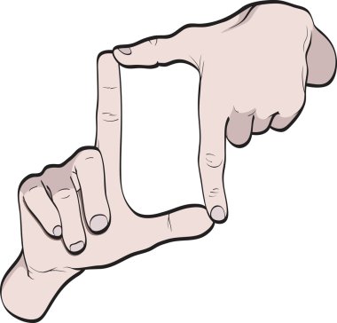 Frame of hands clipart