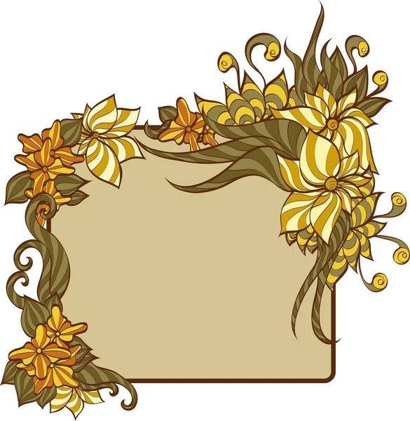 Cadre floral . — Image vectorielle