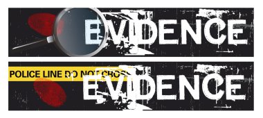 Crime Themed Banners clipart