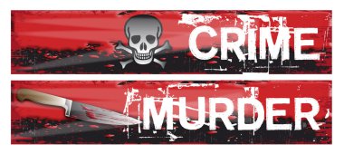 Crime Themed Banners clipart