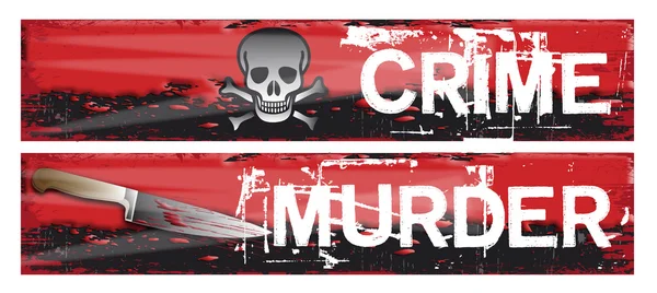 Crime Themed Banners — Stock Photo, Image