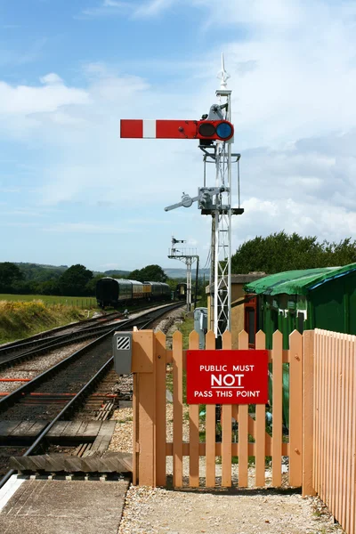 Spoorlijn signaal — Stockfoto