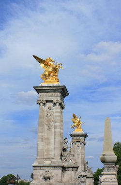 Pont alexandre II Köprüsü Paris Fransa.