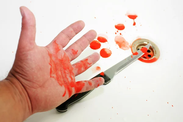 Sangue e mano — Foto Stock