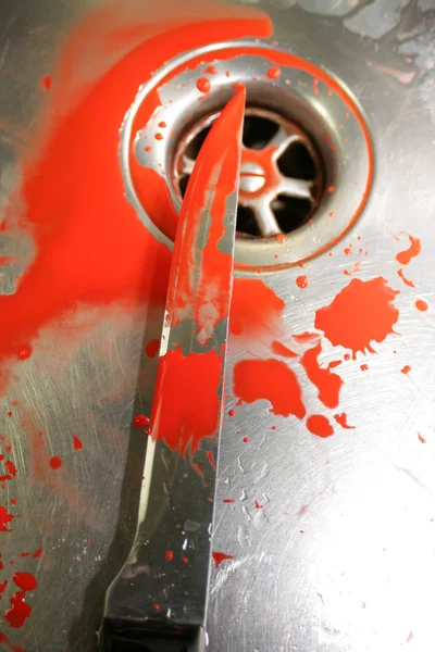 Cuchillo sangriento — Foto de Stock