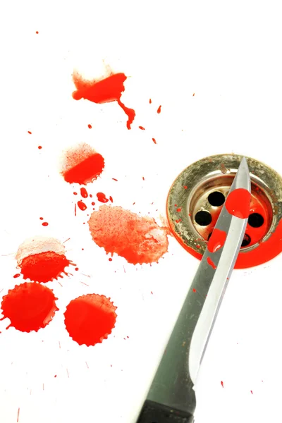 Kan ve bıçak — Stok fotoğraf