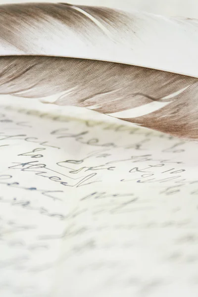 Letter & Quill — Stock Photo, Image