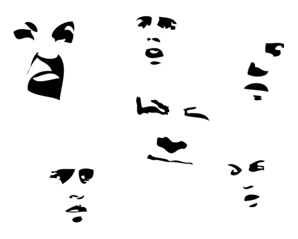 Man gezichten — Stockvector