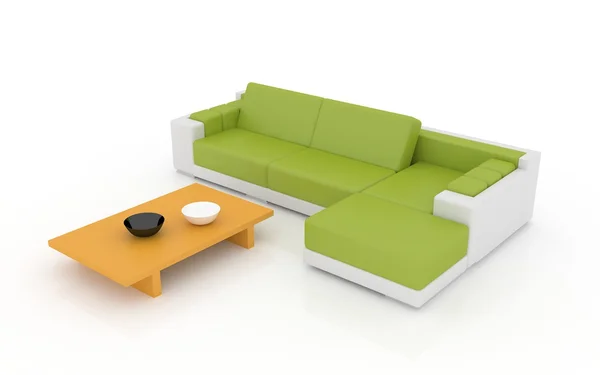 Colored furniture isolated on a white — Stock Photo, Image