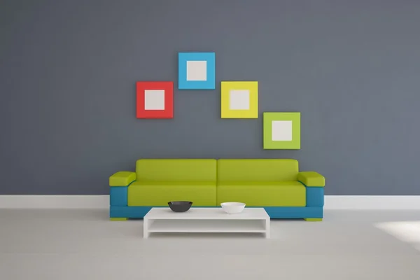 Gekleurde modern interieur — Stockfoto