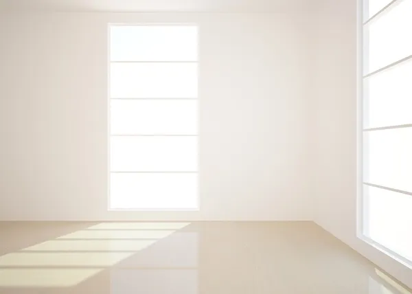 Quarto branco vazio — Fotografia de Stock