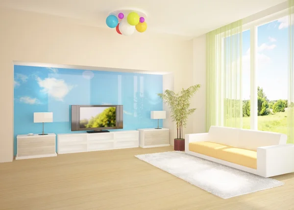 Bright modern interior — Stock Photo, Image
