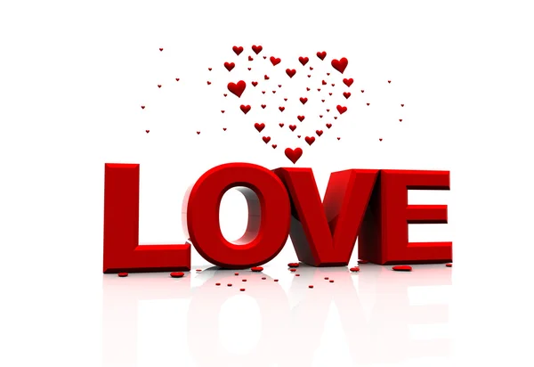 Happy valentines love with hearts — Stock Photo, Image