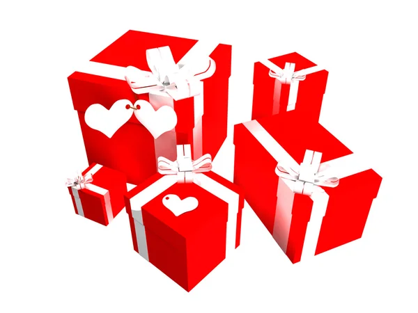Sevgililer hediye kutuları — Stok fotoğraf