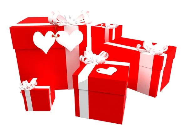 Sevgililer hediye kutuları — Stok fotoğraf