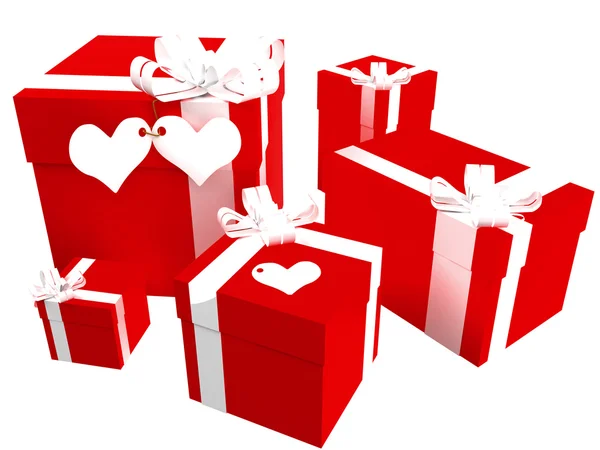 Cajas de regalo de San Valentín — Foto de Stock