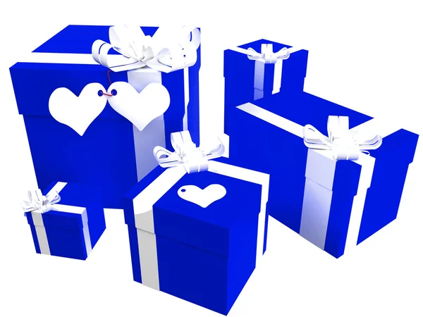 Valentýna dárkové boxy — Stock fotografie