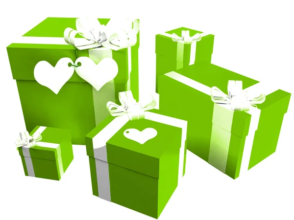 Valentines caixas de presente — Fotografia de Stock