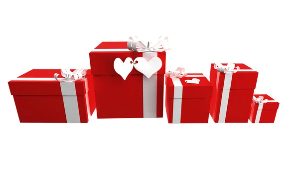 Valentin ajándék dobozok — Stock Fotó