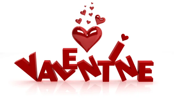 Feliz San Valentín con corazones —  Fotos de Stock