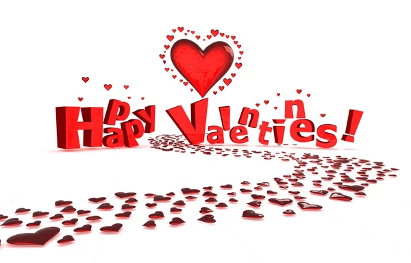 Happy valentines with hearts — Stock Photo, Image