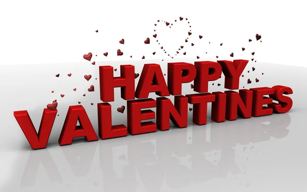 Happy valentines with hearts — Stock Photo, Image
